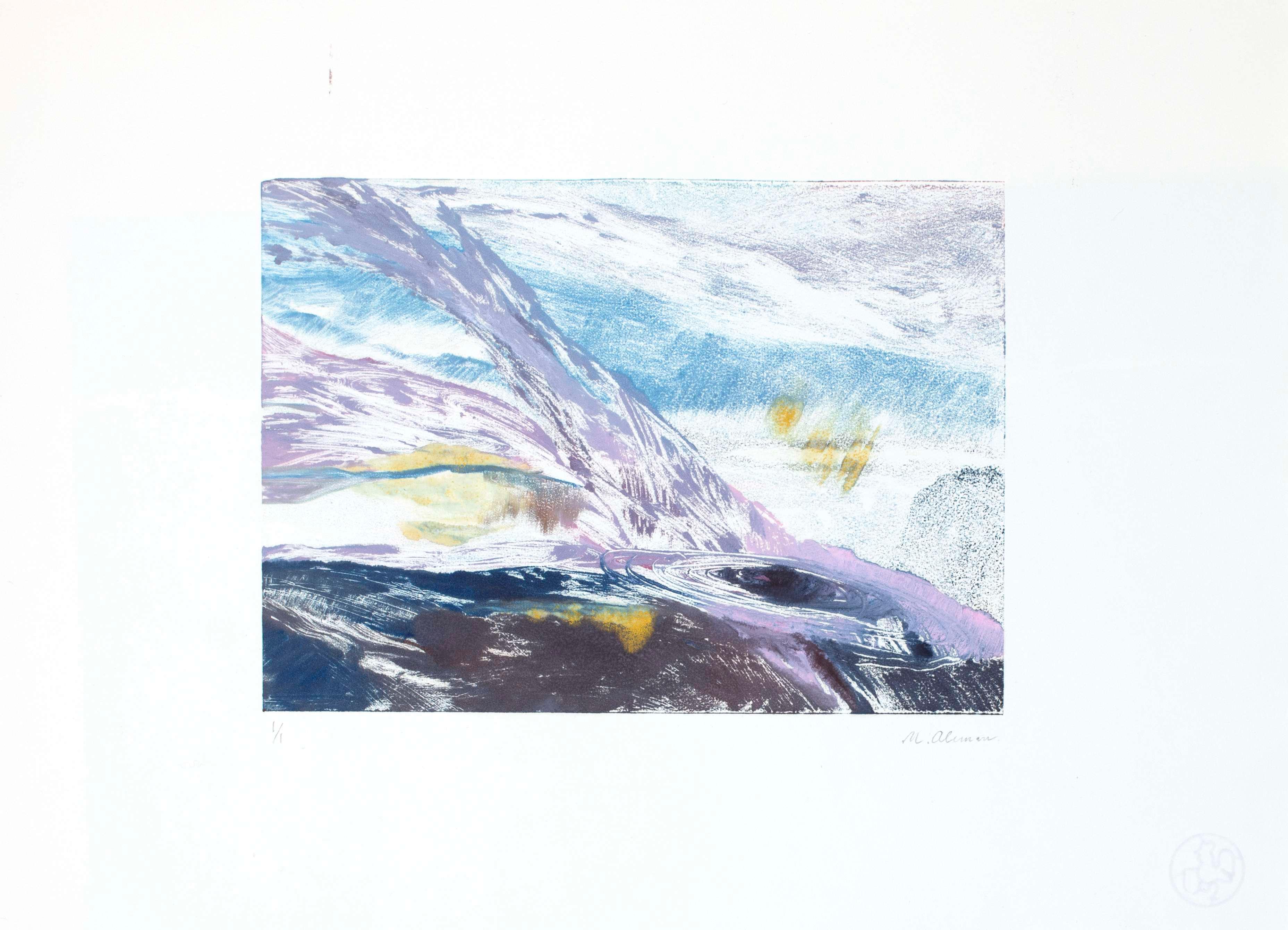 Stormen, monotype, 21 x 30 cm